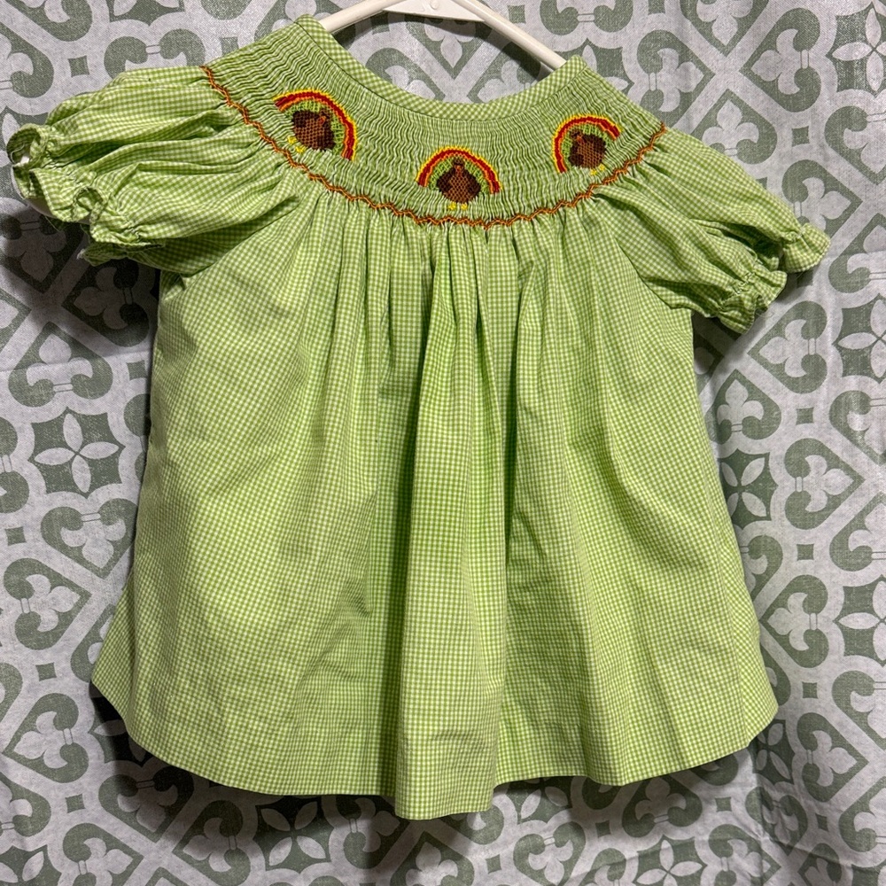 Kids Green Gingham Pajama Set